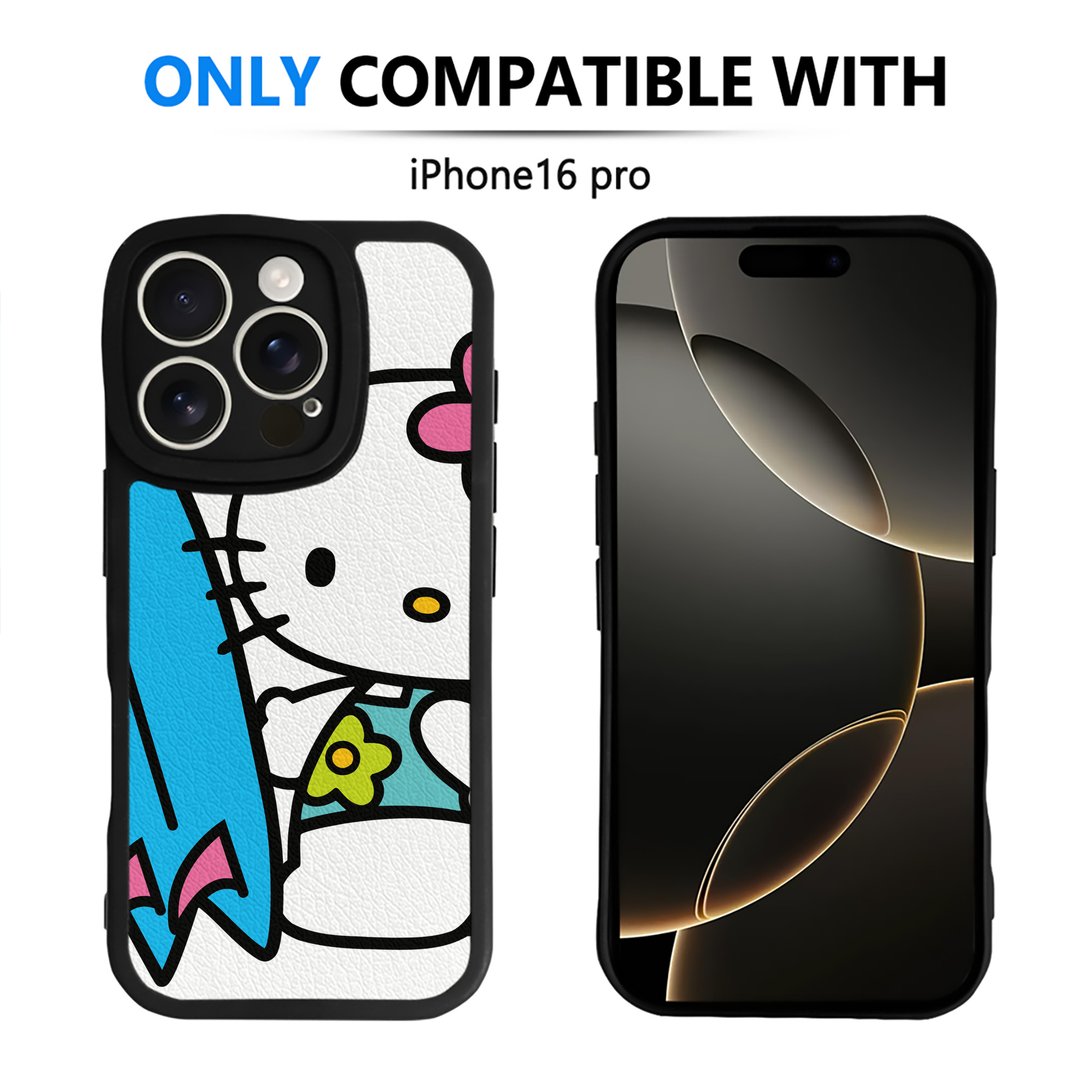 （画像用） Hello Kitty ハローキティ 【iPhone 16シリーズ対応】シリコンスマホケース（レザー調） 材質：シリコン